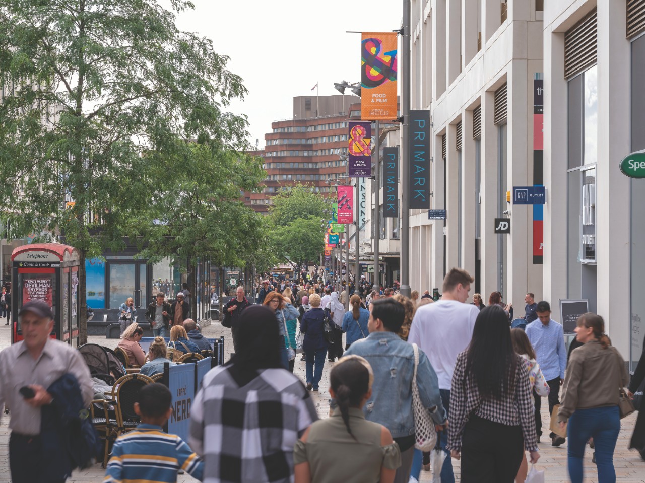 crowd near sheffield mall